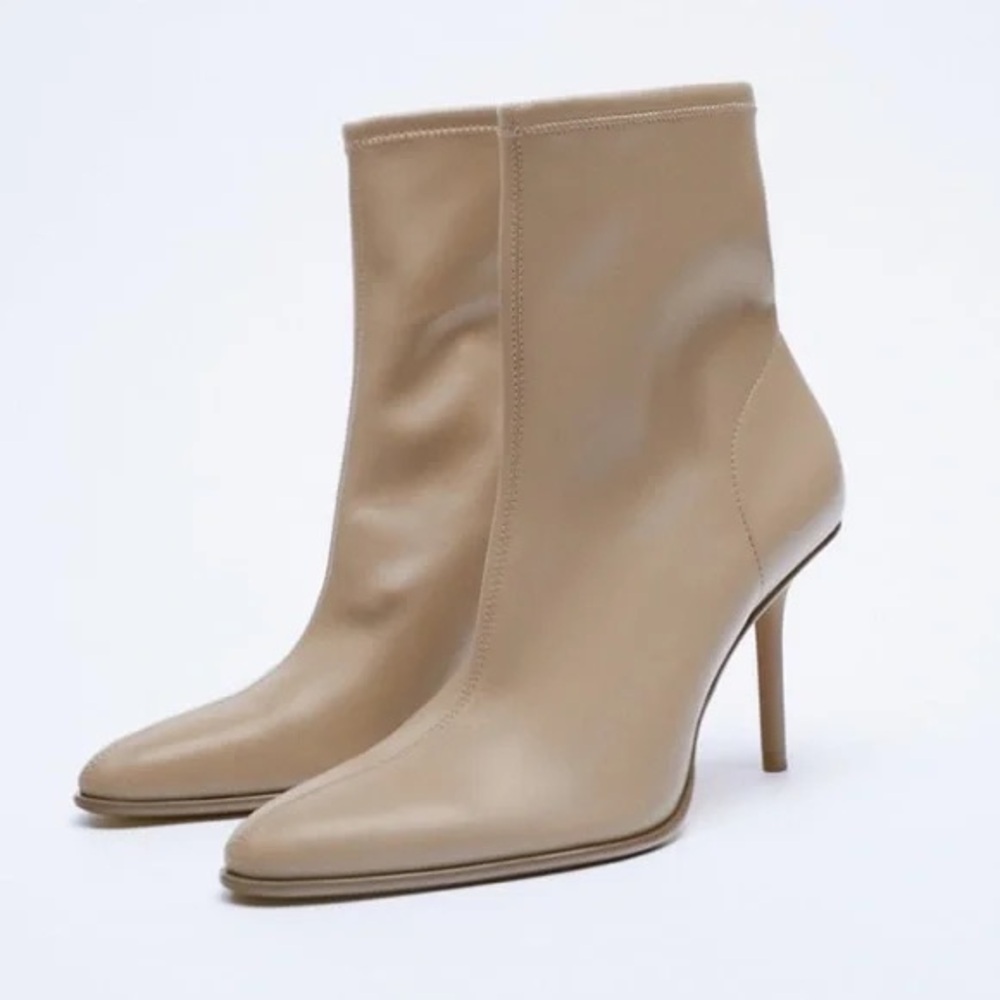 Zara Tan Ankle Boots